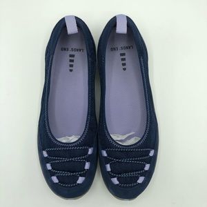 Lands End Bungee Ballet Flats Suede